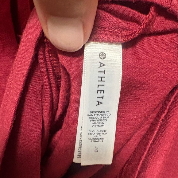 Athleta Elegant Red Women's Large Top - Picture 4 of 5